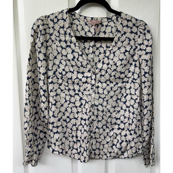 Tailored Rebecca Taylor Silk small size 2 long sleeve floral blouse - Picture 1 of 4
